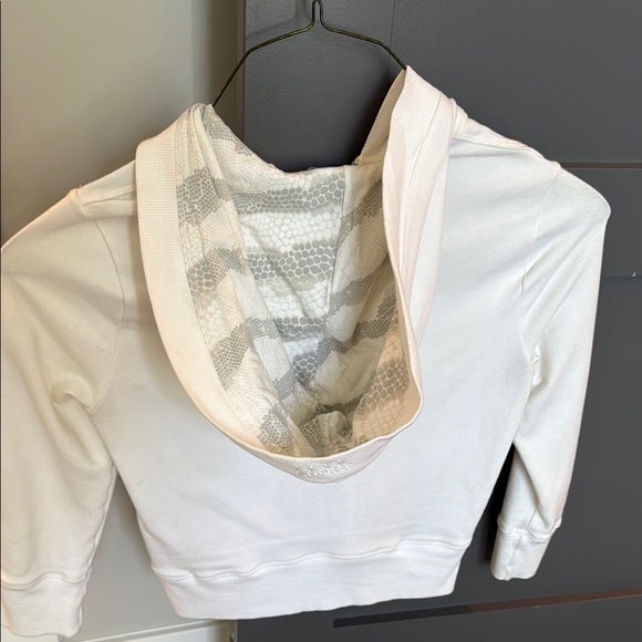 BEBE Sport White Cropped Fullzip Hoodie - Picture 4 of 5